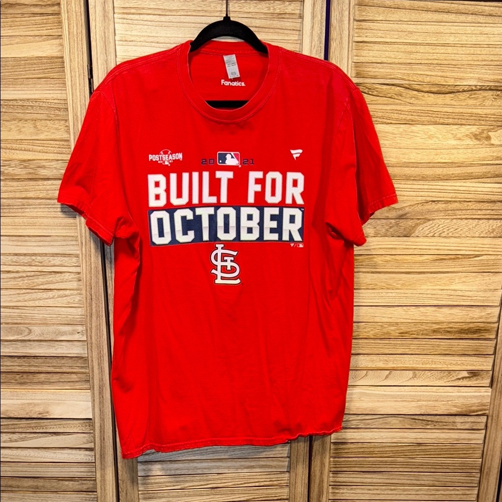Fanatics Red 'Built for October' MLB T-Shirt STL Size L
